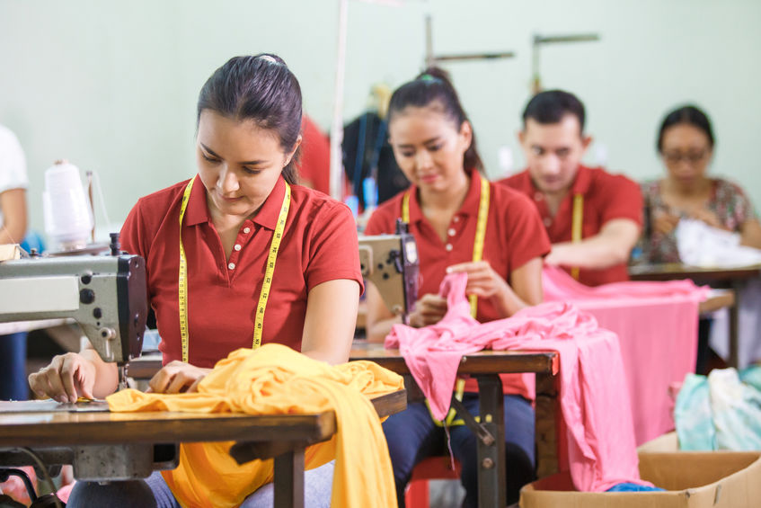 people working in a factory